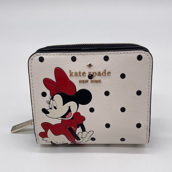 Kate Spade Disney X New York Minnie Mouse Zip Around Wallet - Picture 2 of 8